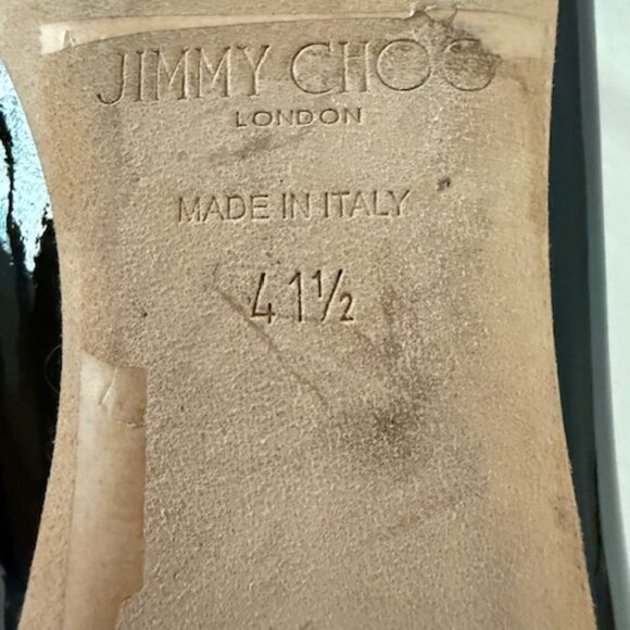 Jimmy Choo Patent/Leather Ankle Tie Flats - Picture 4 of 4